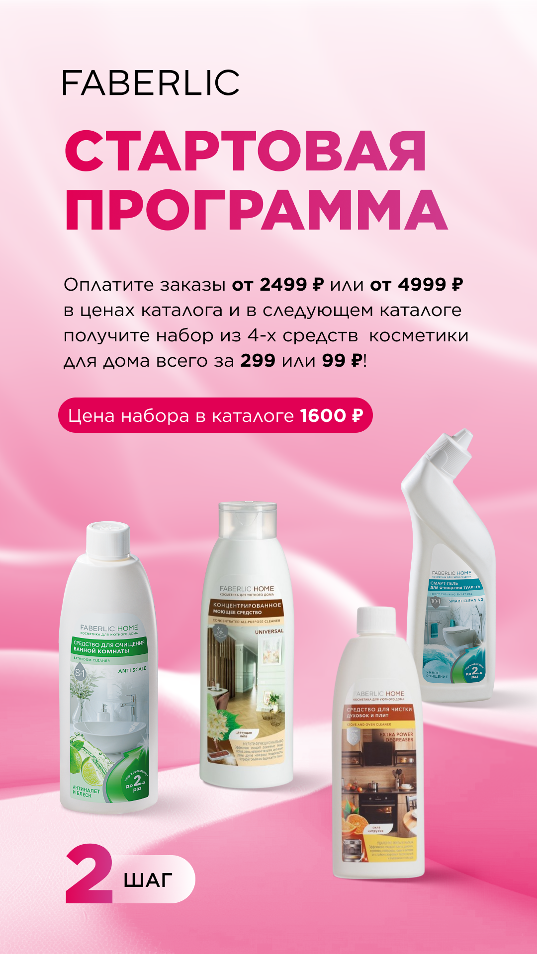 Шаг 2: набор из четырёх средств для дома